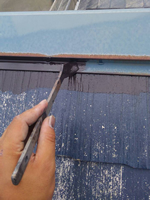 屋根笠木の塗装①