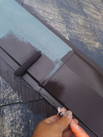 屋根笠木の塗装②